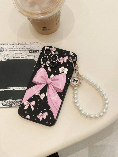 Customize Bow 🎀 Pearl chain Case