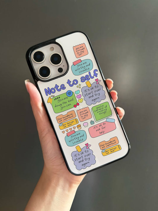 2D Glossy Note to Self Design