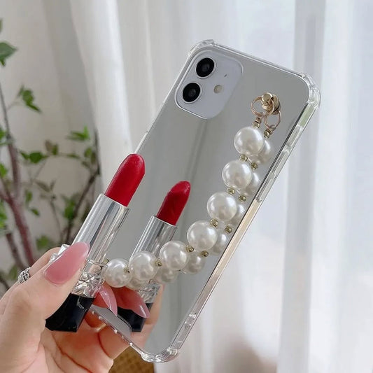Mirror Pearl chain Case